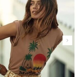 Letluv Anthropologie Marrakech Muscle Tee graphic t shirt M